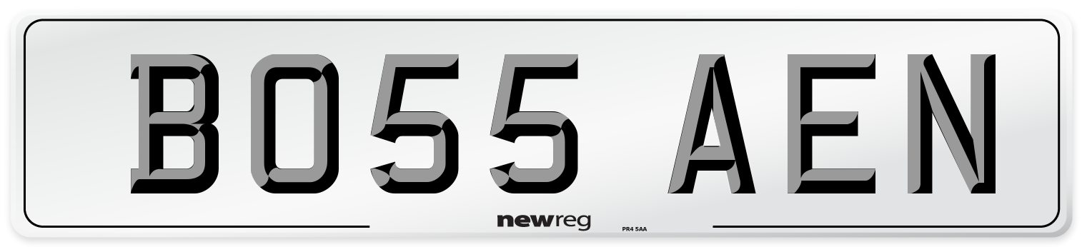 BO55 AEN Number Plate from New Reg